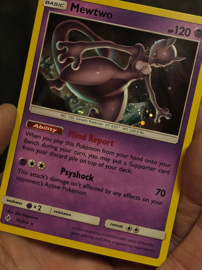 Mewtwo 75/214 Unbroken Bonds Cosmos Holo Pokemon Costco Exclusive NM