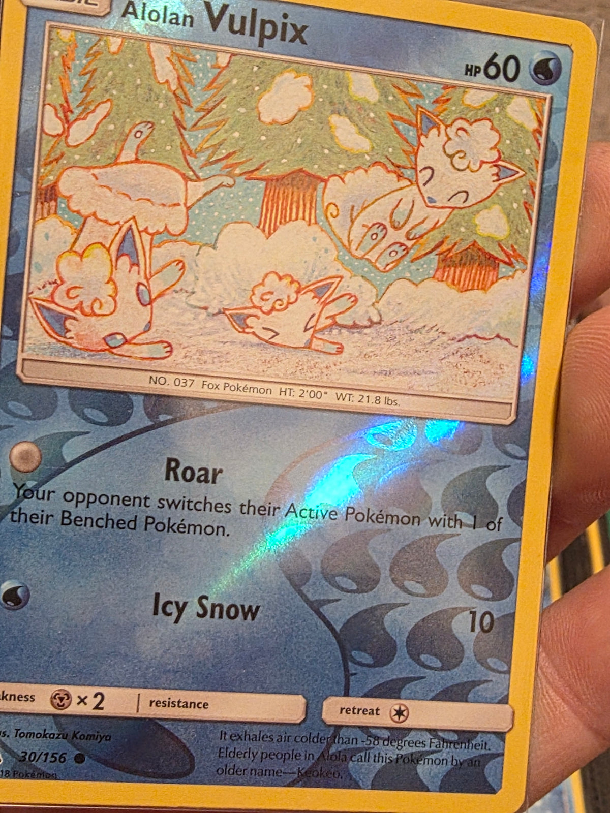 Alolan Vulpix 30/156 Common Ultra Prism Pokemon Reverse Holo Near Mint