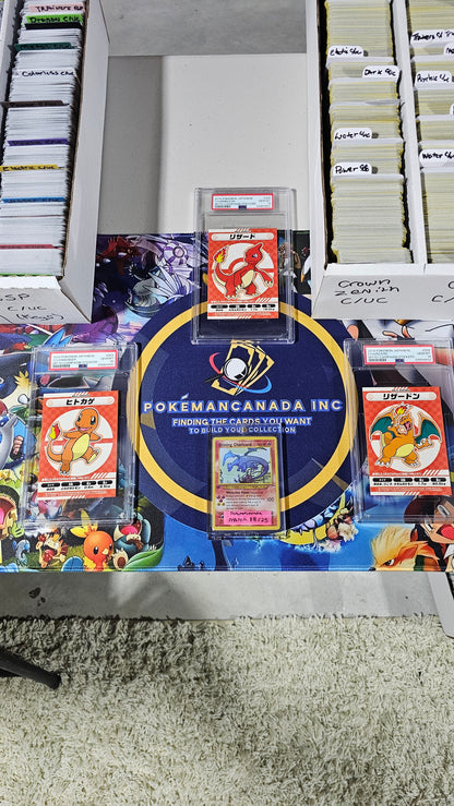 MY 1ST 151 CAMPAIGN STICKERS SEQUENTIAL GRADING PSA 10 LOW POP TRIO CHARMANDER/CHAMELEON/CHARIZARD
