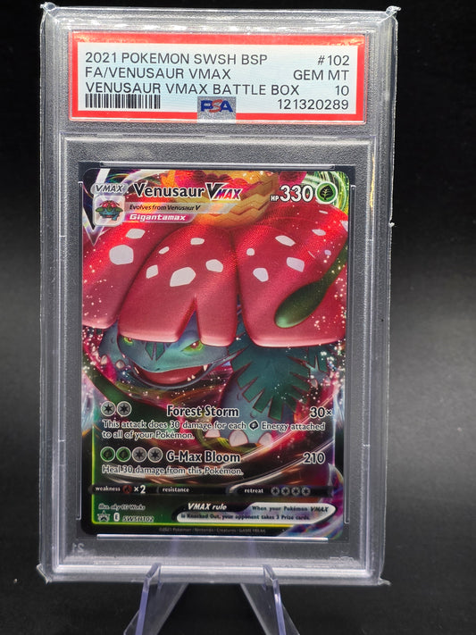 Venusaur VMAX #102 FA BSP Venusaur VMAX Battle Box GEM MINT PSA 10