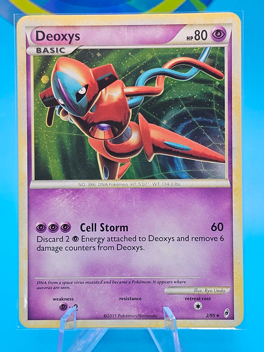 Deoxys 2/95 Call of Legends HGSS Pokemon Card Cosmos Holo NM 2/95