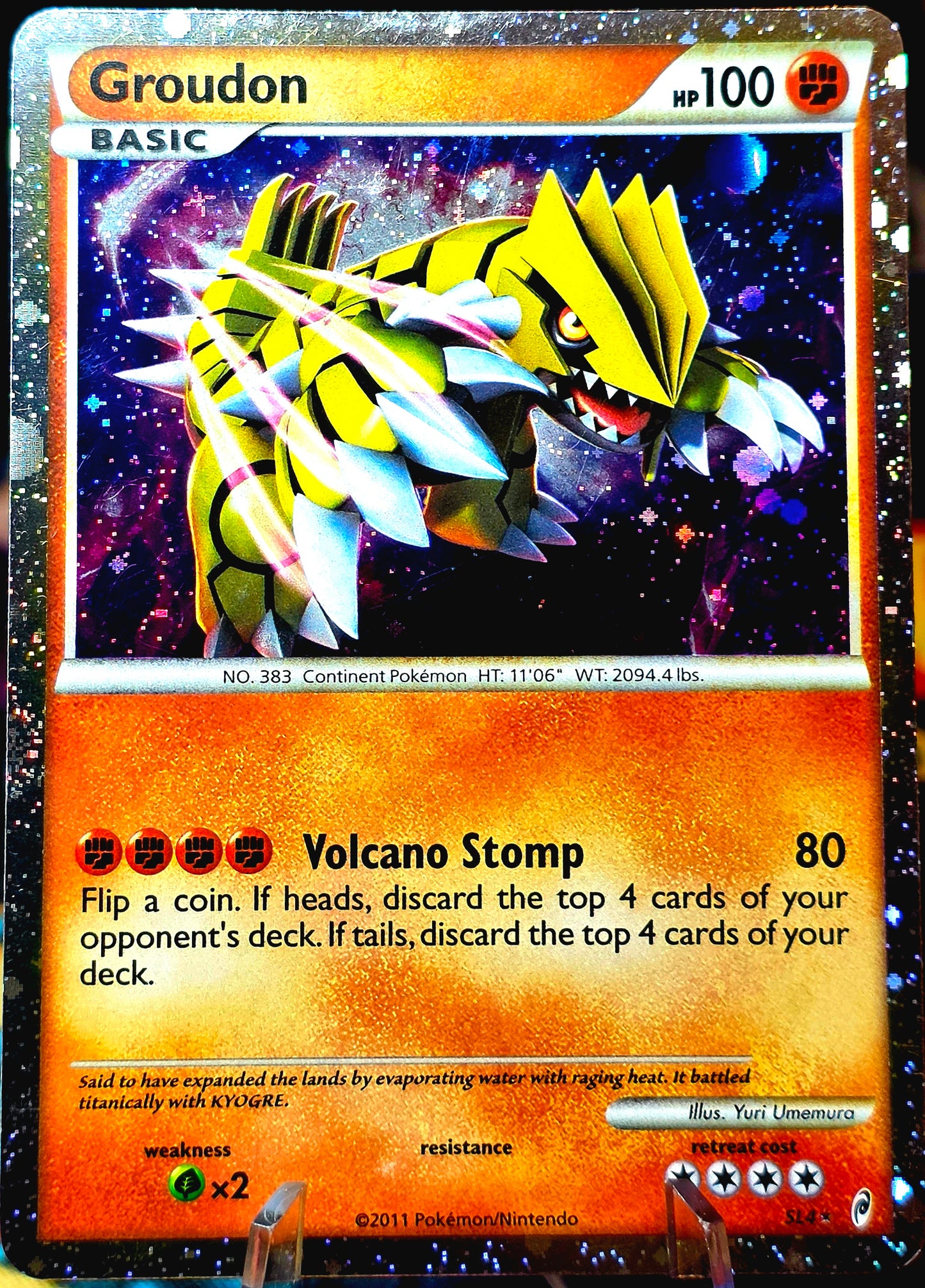Groudon Sl4 Call of Legends Shiny Holo Rare LP