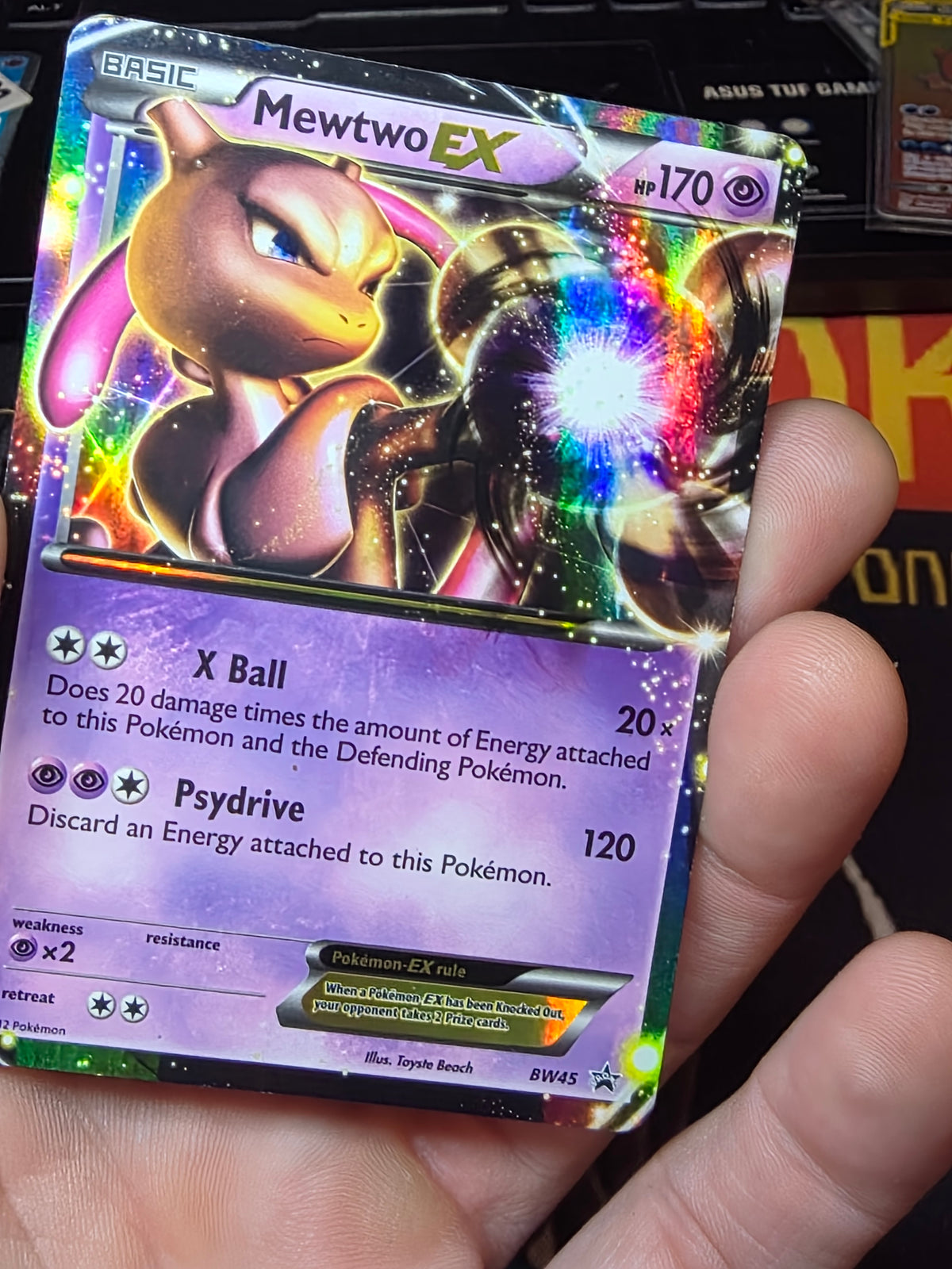 Mewtwo EX BW45 Holo Promo Black And White Promo