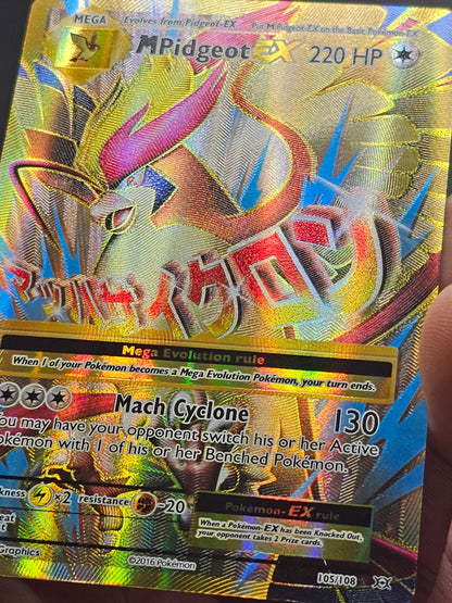 M PIDGEOT EX (MEGA) 105/108 XY EVOLUTIONS FULL ART Pokemon TCG 105/108