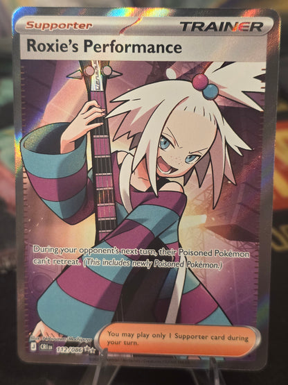 Roxie's Performance - 112/086 Chaos Rising Full Art Holo Trainer Ultra Rare NM/M