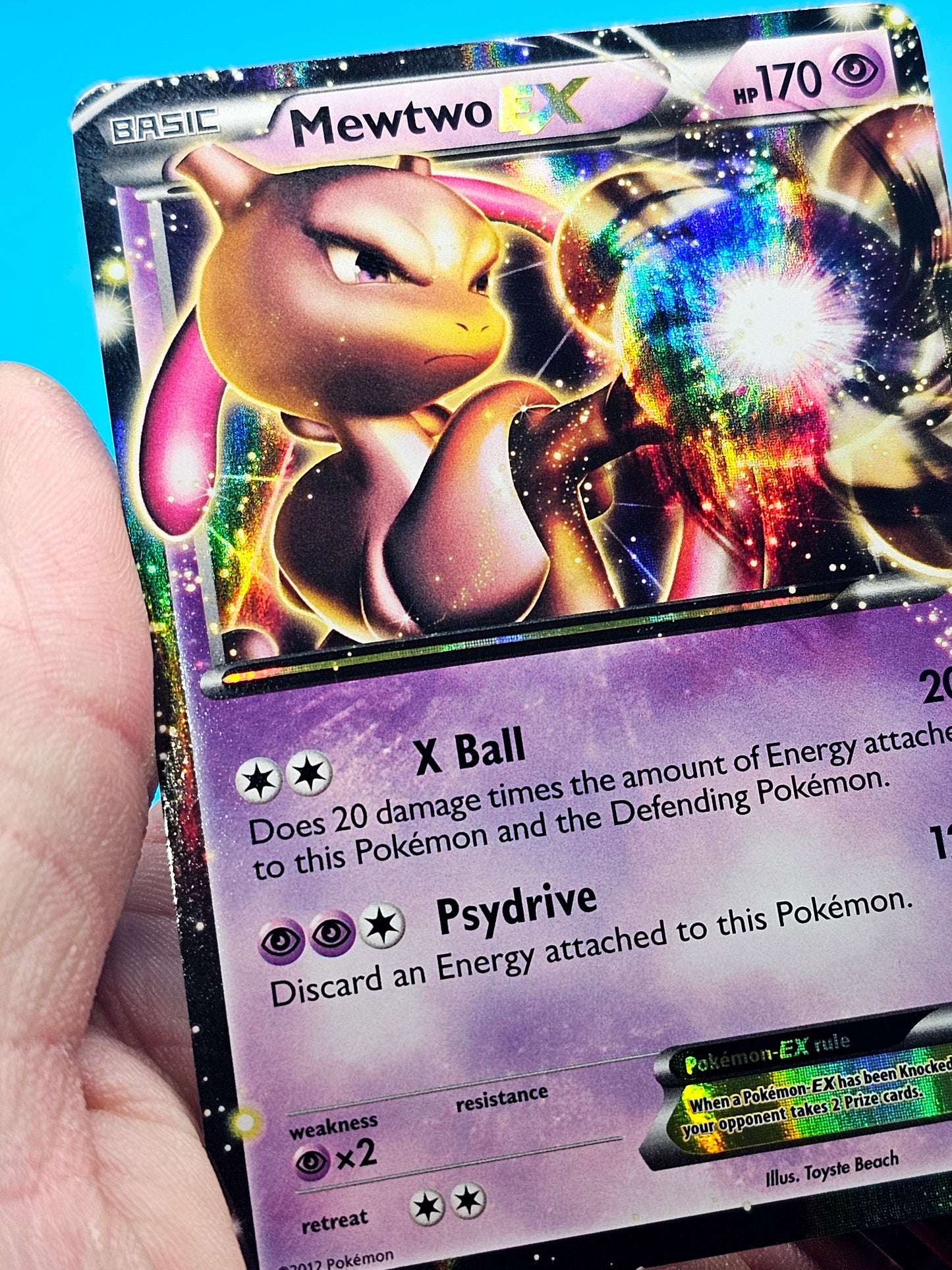 Mewtwo EX BW45 Black & White Black Star Promo Pokemon TCG Card - LP/NM