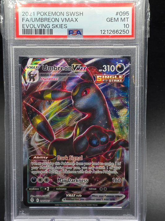 Umbreon VMAX 095/203 Pokemon SWSH Evolving Skies Full Art PSA 10 GEM MINT