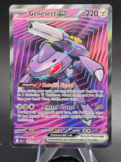 POKEMON - GENESECT EX - 161/086 - FULL ART ULTRA RARE - S&V BLACK BOLT NM