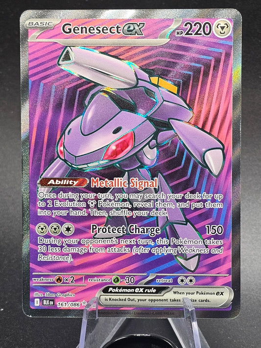 POKEMON - GENESECT EX - 161/086 - FULL ART ULTRA RARE - S&V BLACK BOLT NM