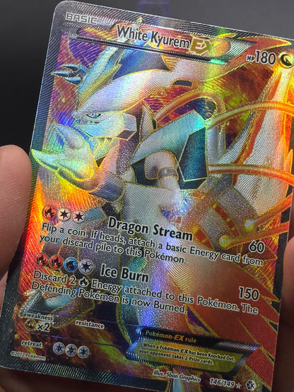 White Kyurem EX Full Art Holo Card 146/149 Boundaries Crossed Ultra Rare MP/HP BACK