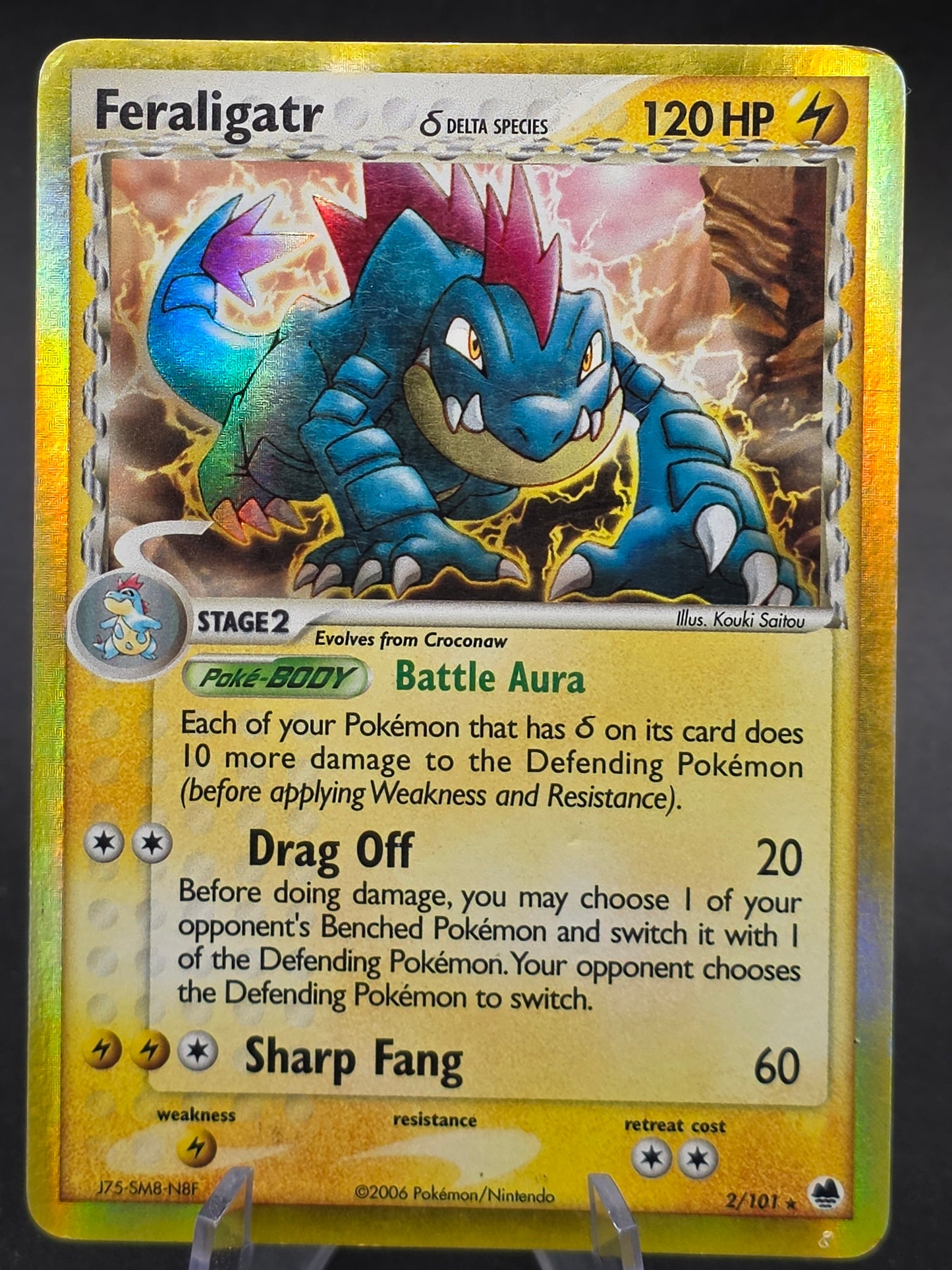 Feraligatr (Delta Species) - 2/101 - Pokemon Dragon Frontiers Holo Card