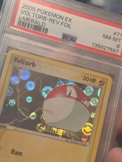 Voltorb EX Emerald Reverse Holo #71 PSA 8