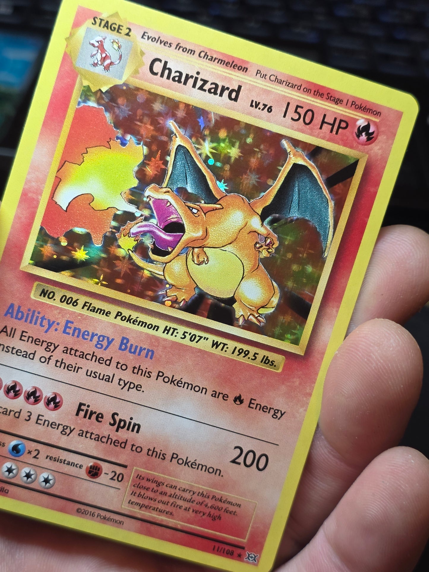 Charizard 11/108 Holo XY Evolutions Pokemon Card lp