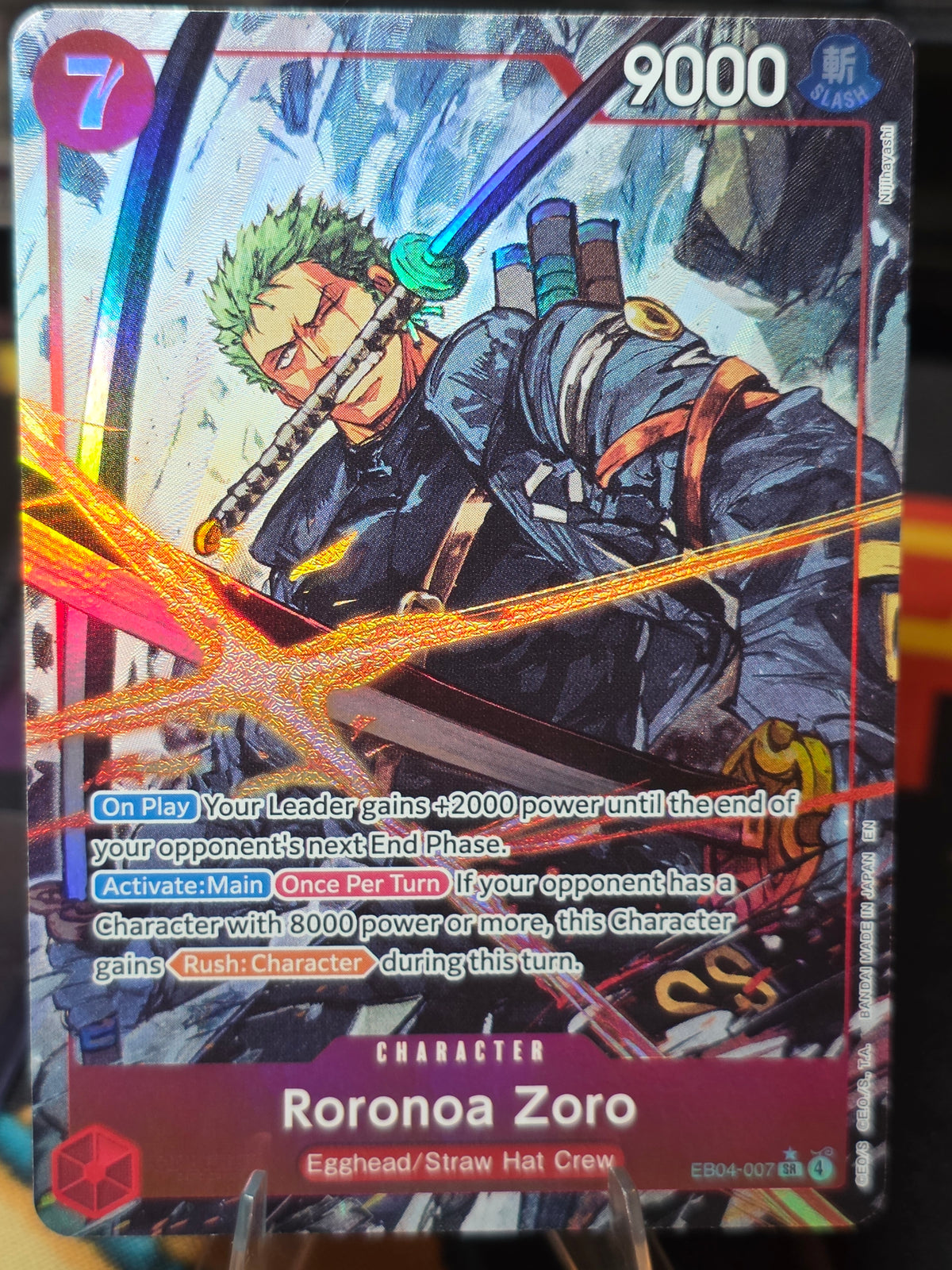 Roronoa Zoro (Alternate Art) Foil SR EB04-007 NM