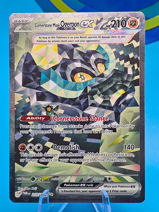 Cornerstone Mask Ogerpon ex 215/167 Twilight Masquerade SIR Pokemon TCG NM/M 215/167