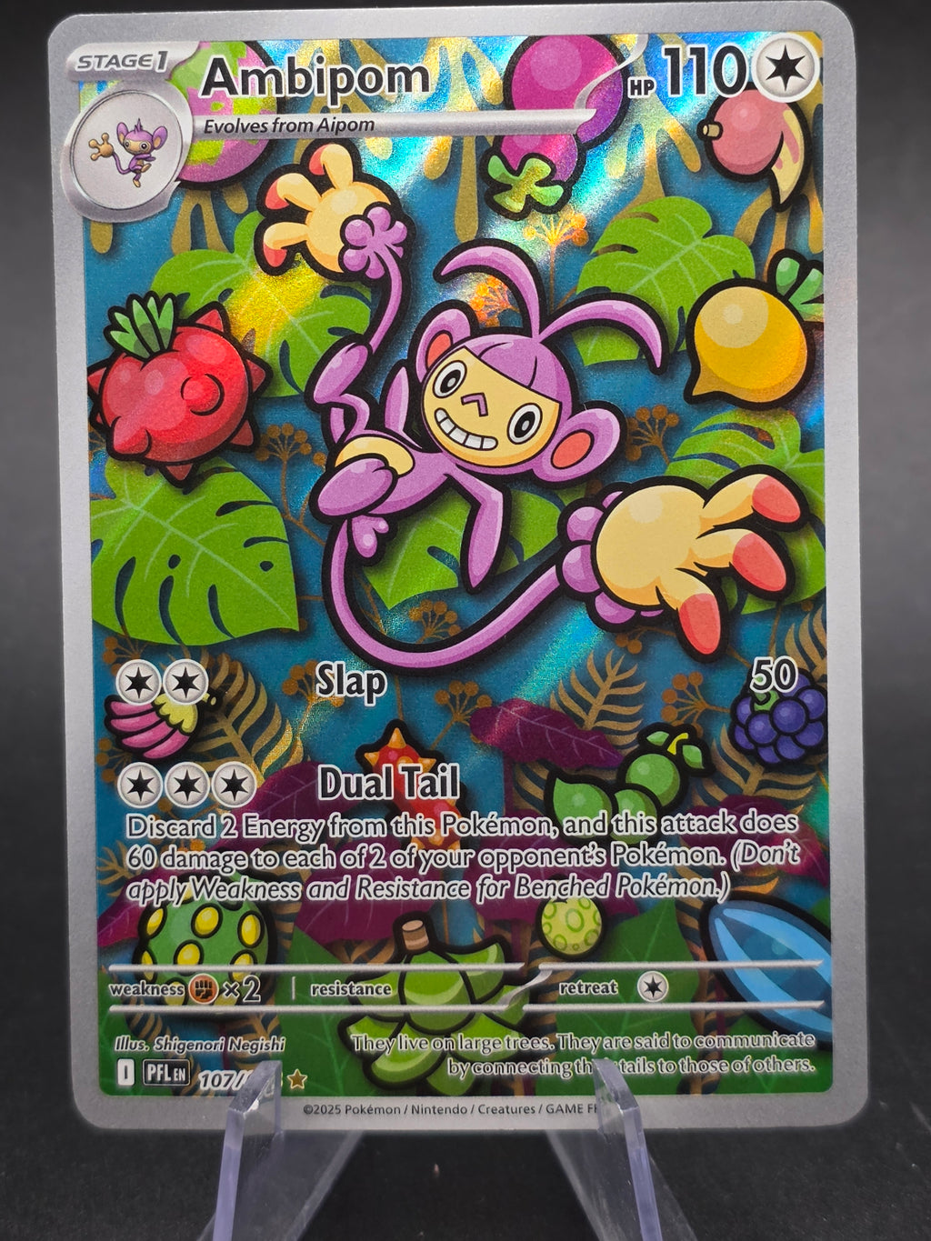 Ambipom 107/094 Illustration Rare - Phantasmal Flames - NM