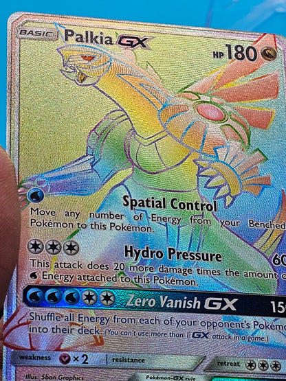 2018 Pokemon S&M Ultra Prism 165/156 Palkia GX Holo Rainbow Secret Rare TCG NM 165/156