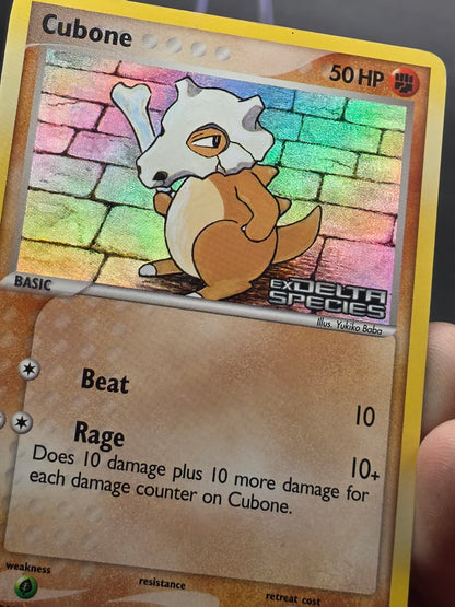 Cubone 60/113 EX Delta Species Reverse Holo Stamped 2005 LP