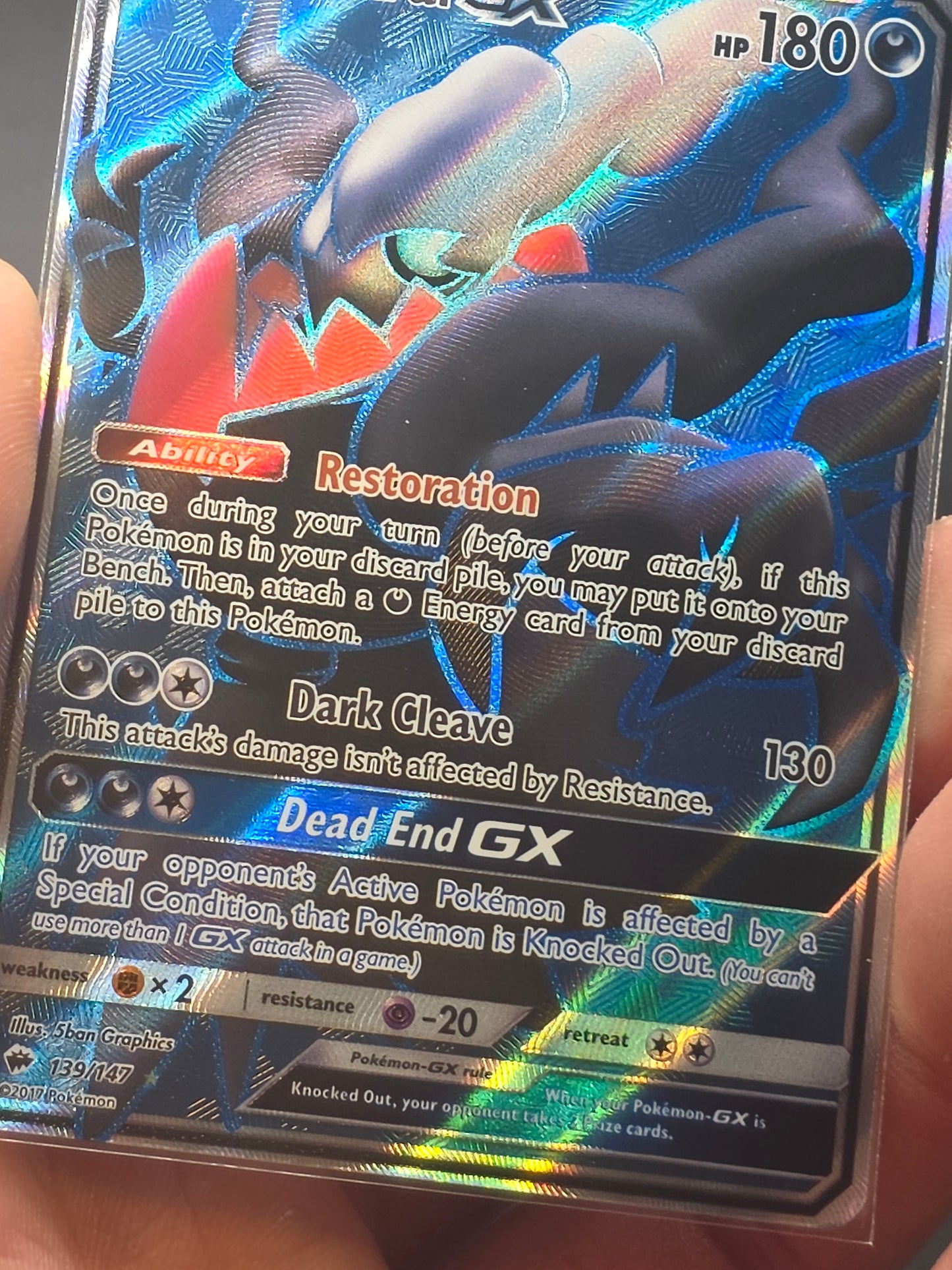 Darkrai GX (Full Art) Burning Shadows Ultra Rare 139/147