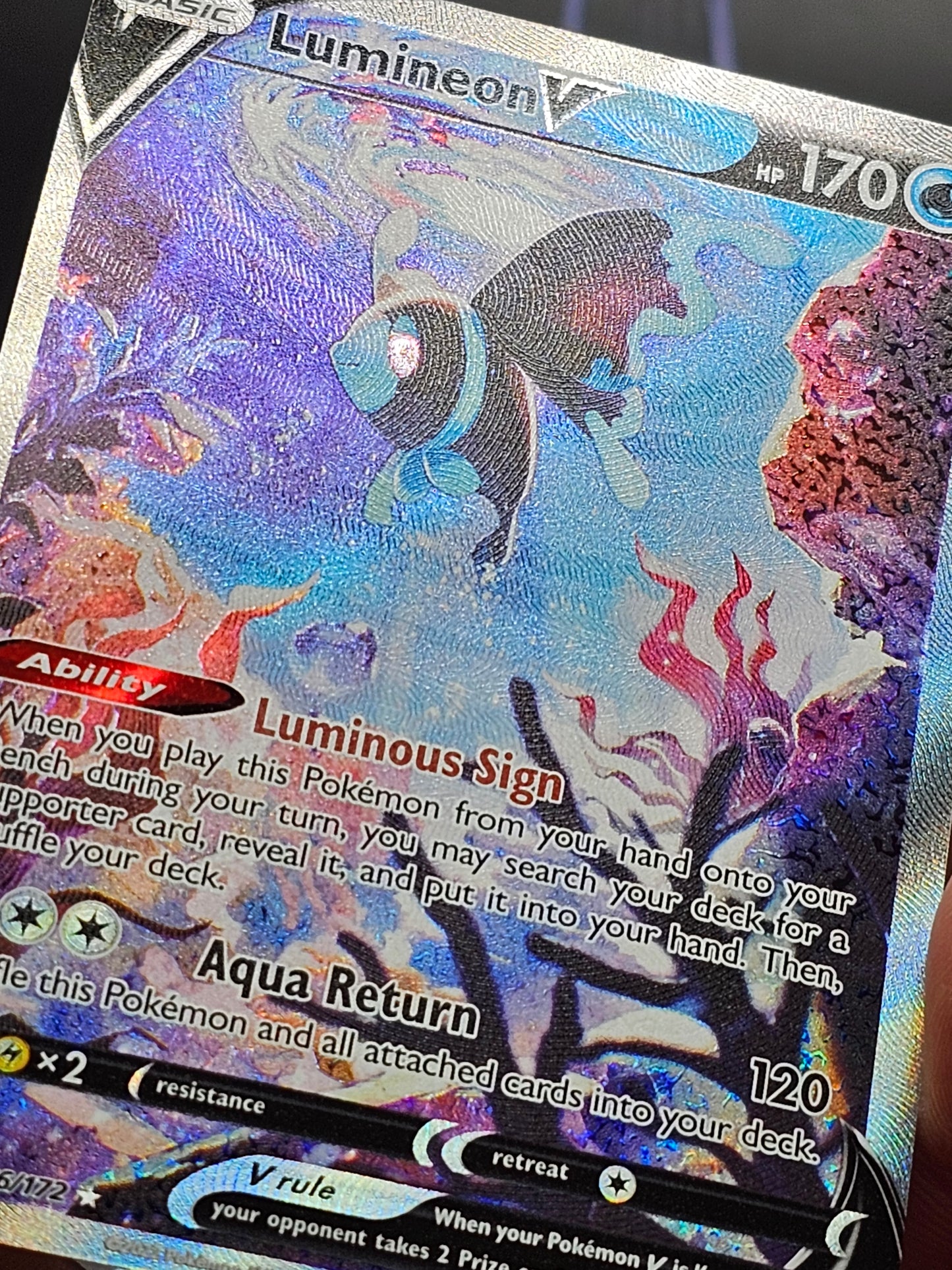 Pokemon - Lumineon V - GG39/GG70 - Crown Zenith Galarian Gallery - Holo NM GG39/GG70