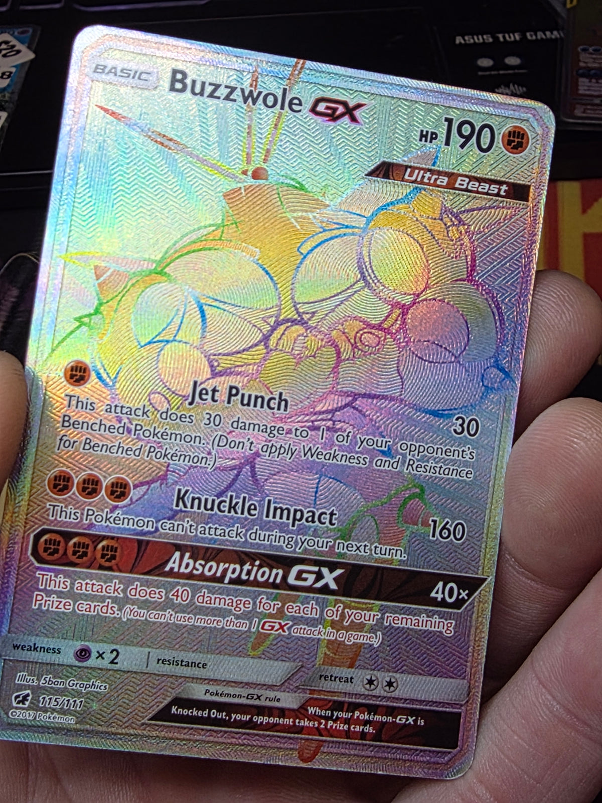 Buzzwole GX (Secret) Crimson Invasion Secret Rare 115/111