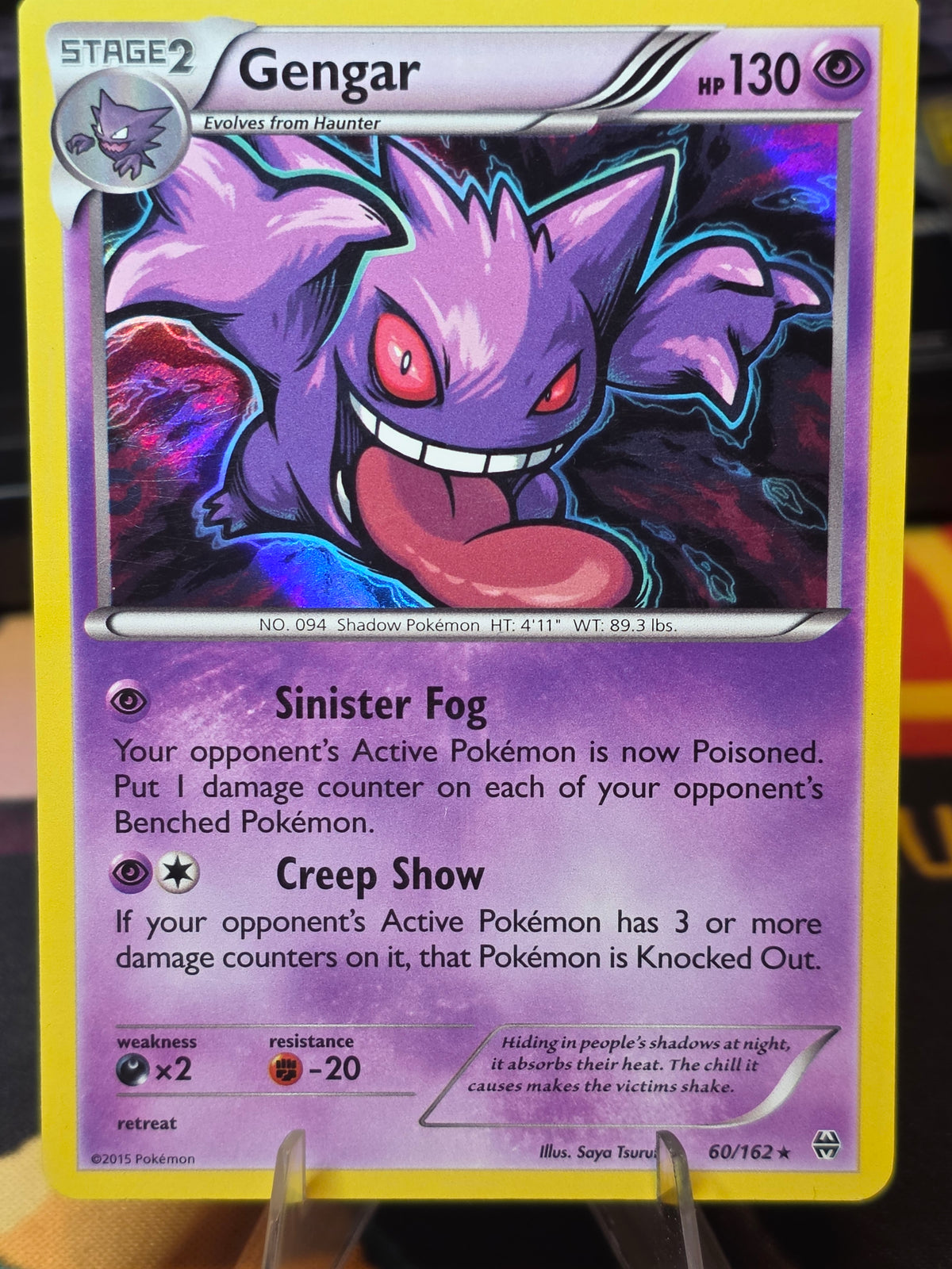 GENGAR 60/162 HOLO R BREAKTHROUGH POKEMON NM/M