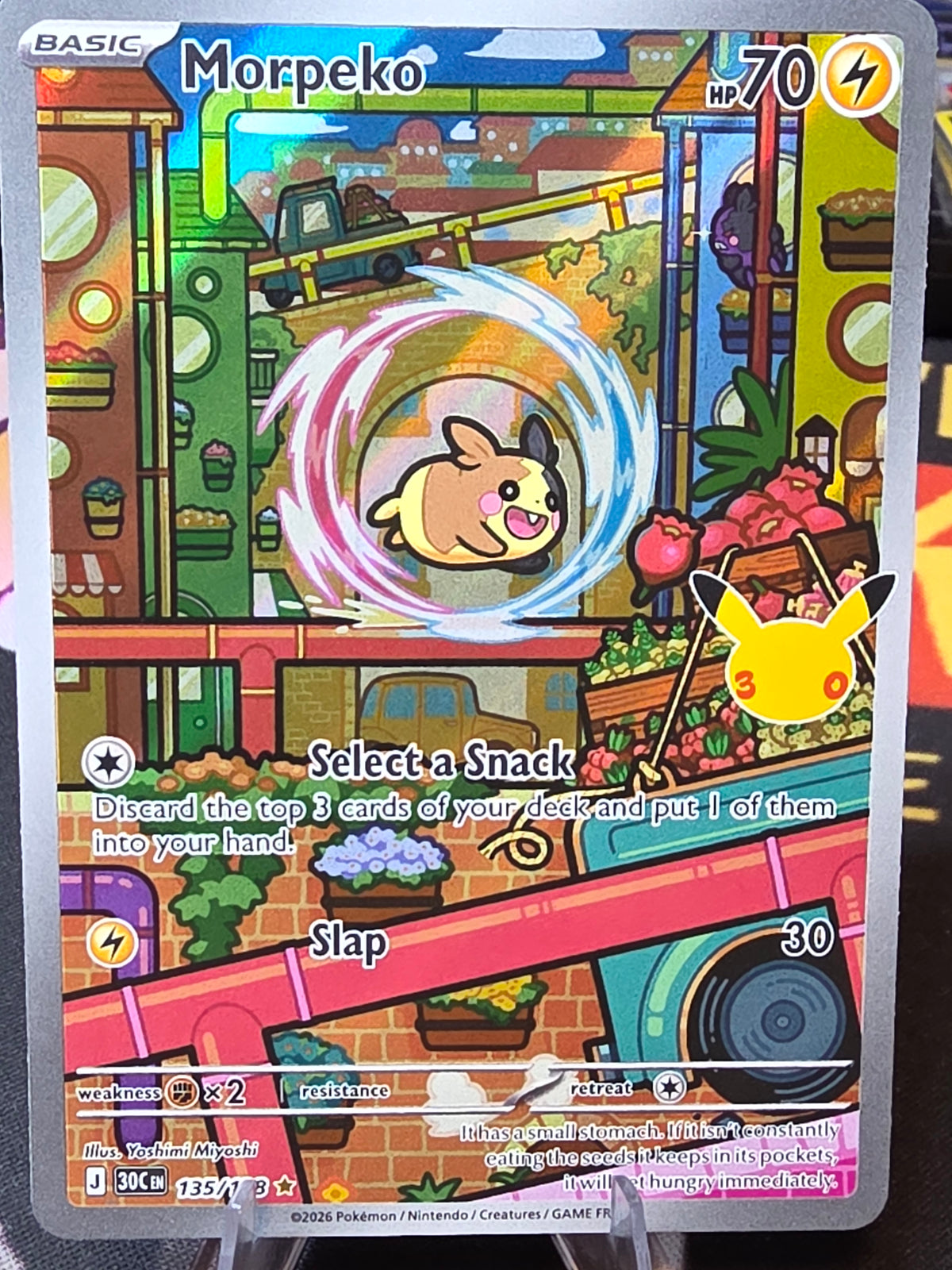 Morpeko 135/128 Illustration Rare Holo Full Art 30th Celebration