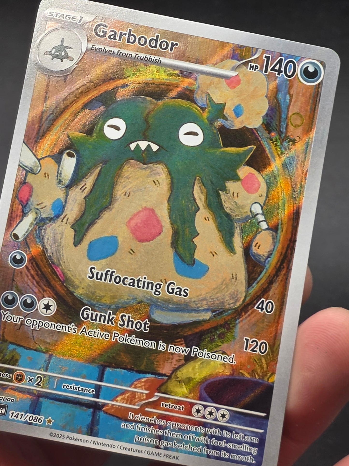Garbodor 141/086 Holo Illustration Rare White Flare Pokémon