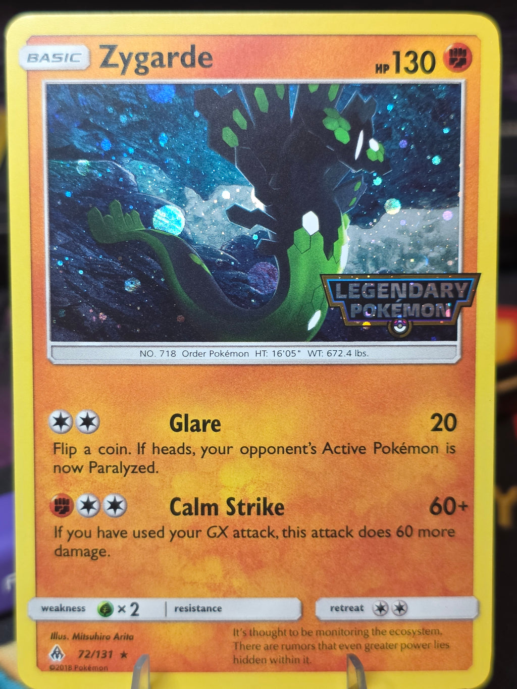 Zygarde 72/131 Cosmos Holo Rare TCG Promo Stamped Legendary Pokémon