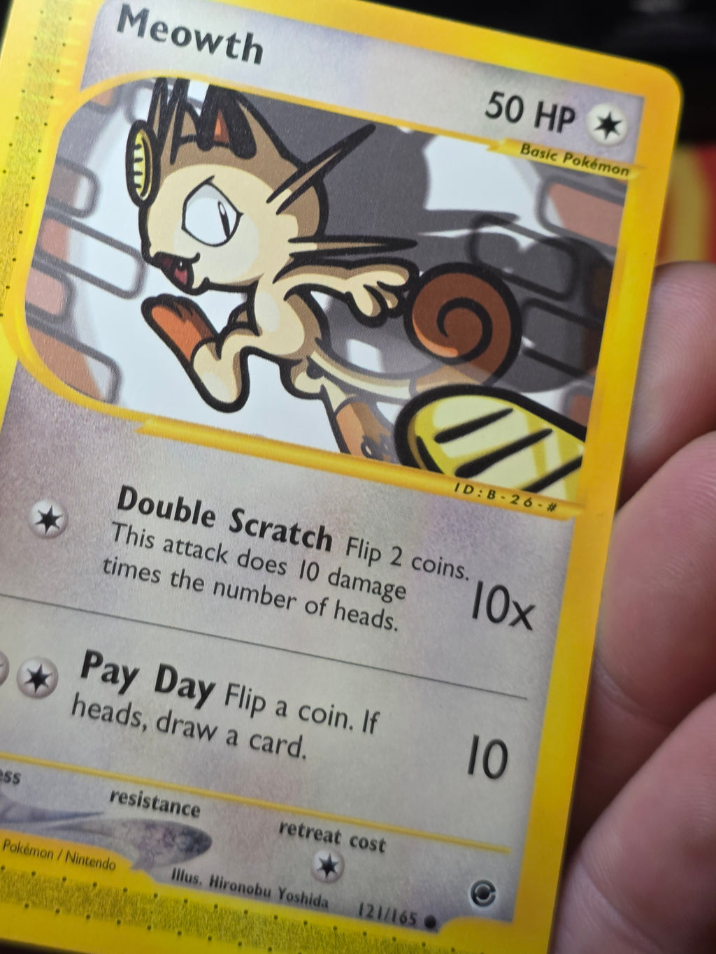 Meowth 121/165 Common Expedition Base Set Pokemon
