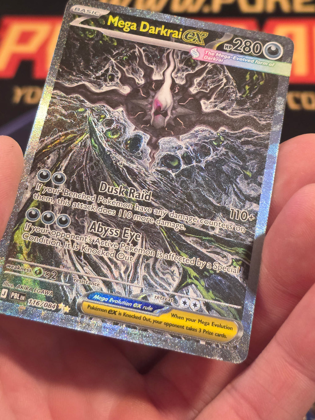 Mega Darkrai ex 116/084 SIR Pitch Black Pokémon TCG English Holo Raw NM