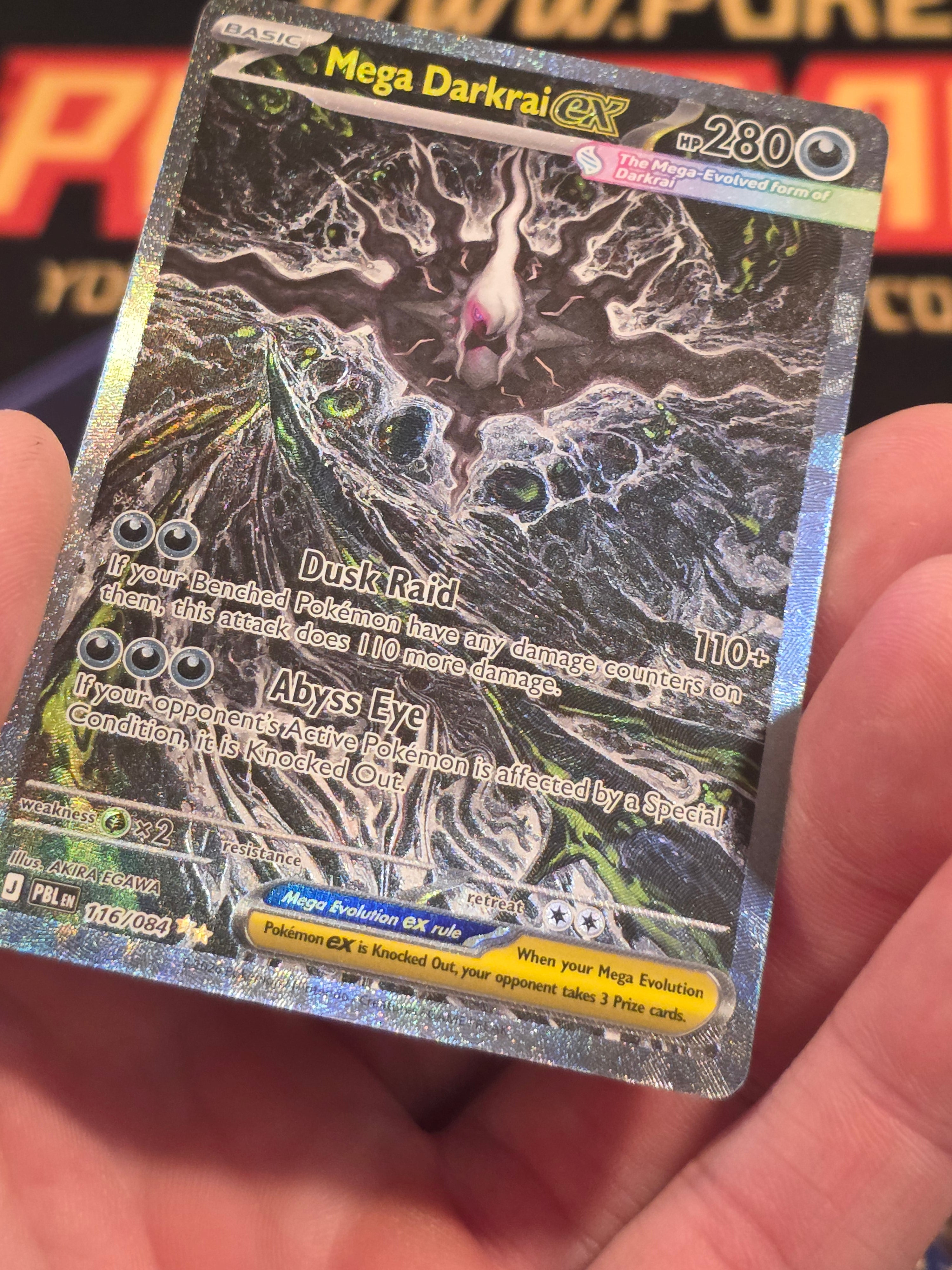Mega Darkrai ex 116/084 SIR Pitch Black Pokémon TCG English Holo Raw NM