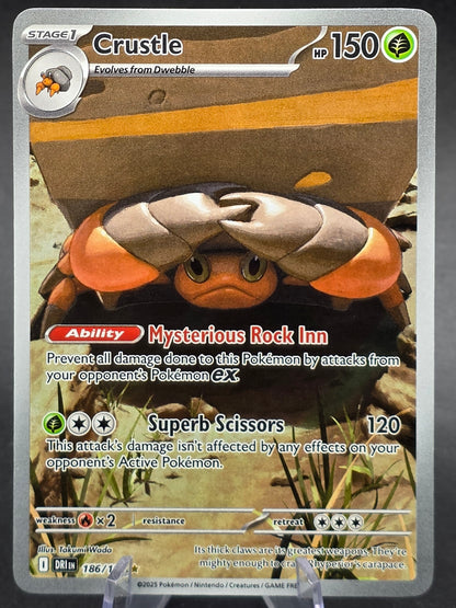 Crustle 186/182 Illustration Rare SV10: Destined Rivals Pokemon Holo Full Art NM