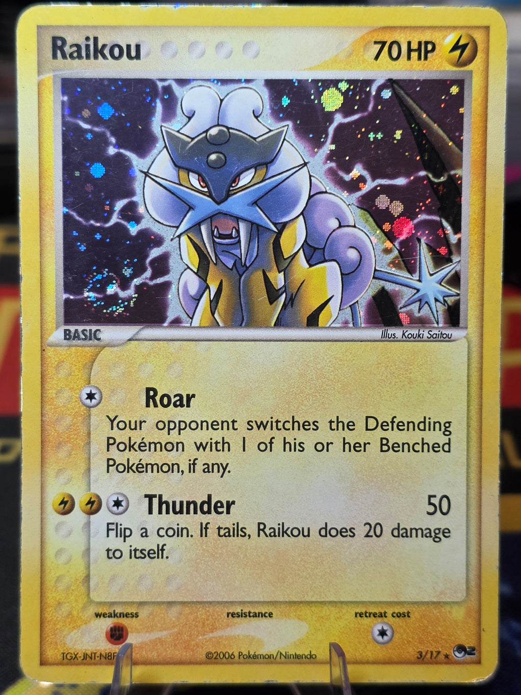 Raikou POP series 2 Holo Pokémon Card 3/17