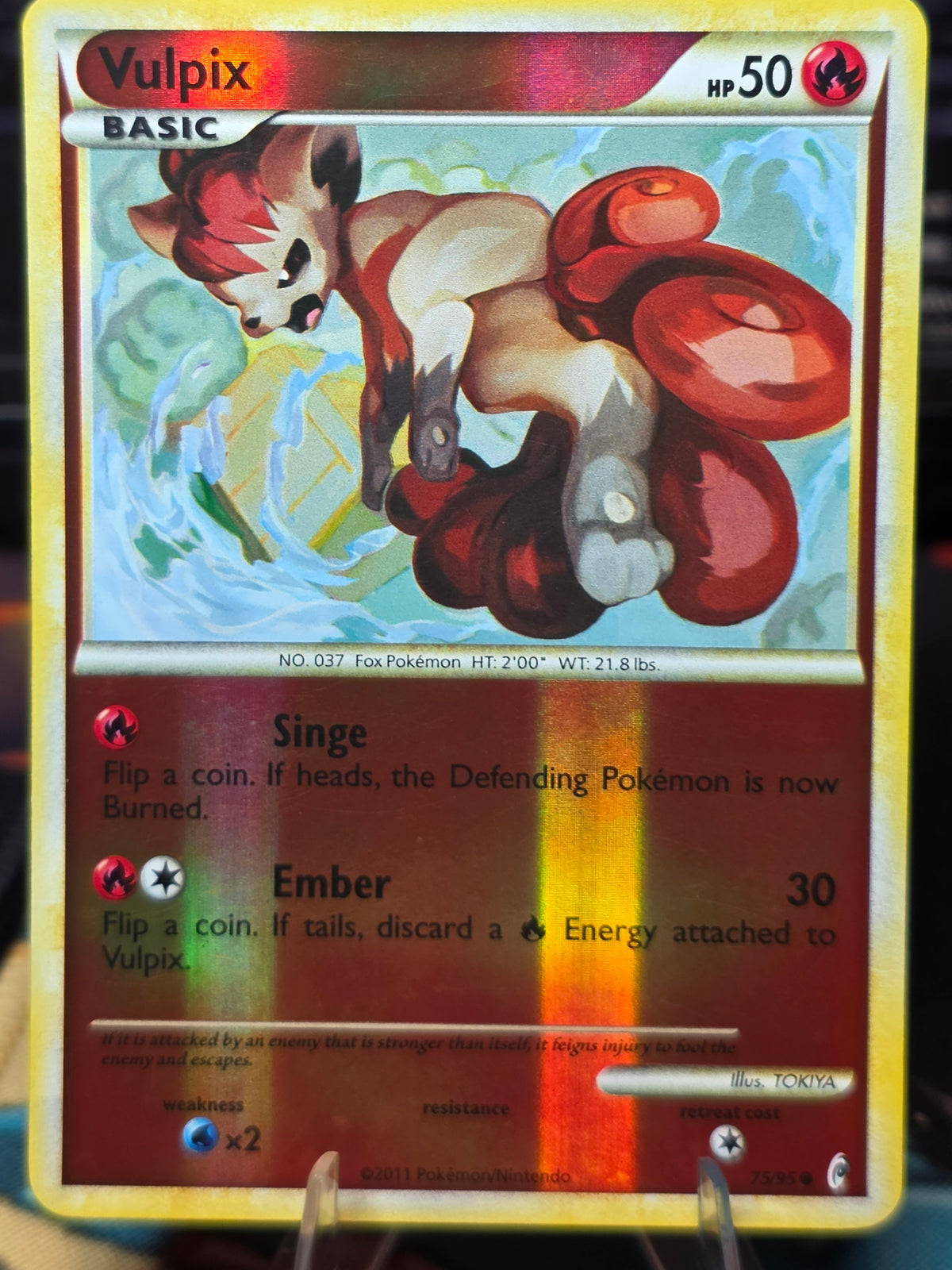 Vulpix - Artist TOKIYA Reverse Holo Common 2011 Call of Legends