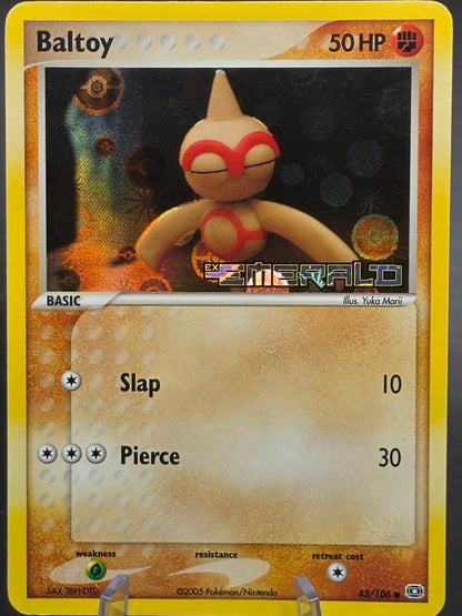 Baltoy 43/106 EX Emerald Reverse Holo Stamped NM/M