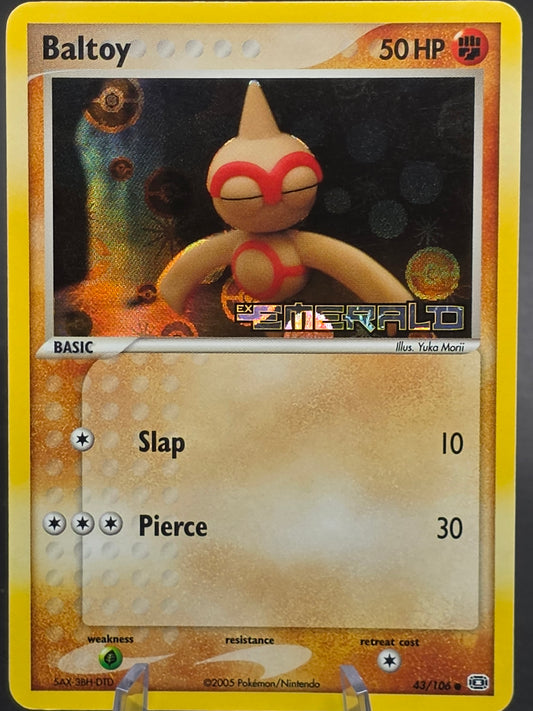 Baltoy 43/106 EX Emerald Reverse Holo Stamped NM/M
