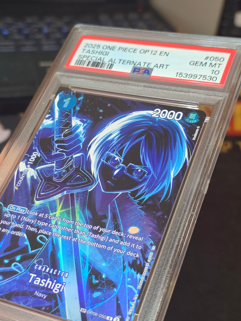 One Piece OP12-050 Tashigi Special Alternate Art #050 PSA 10 GEM MINT