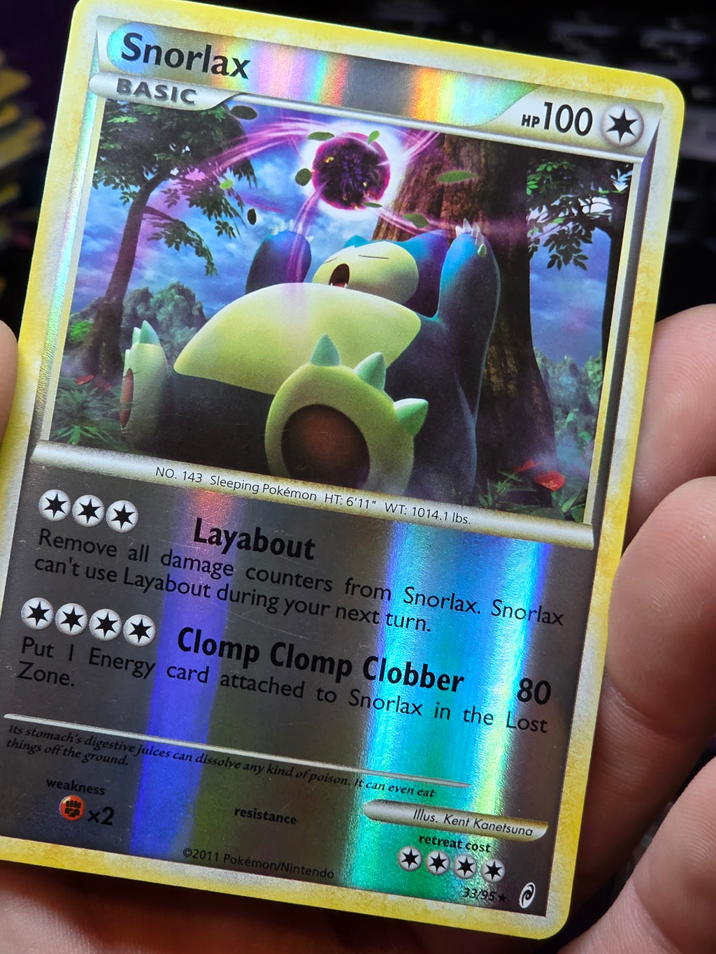 Snorlax 33/95 Call of Legends Reverse Holo Pokemon