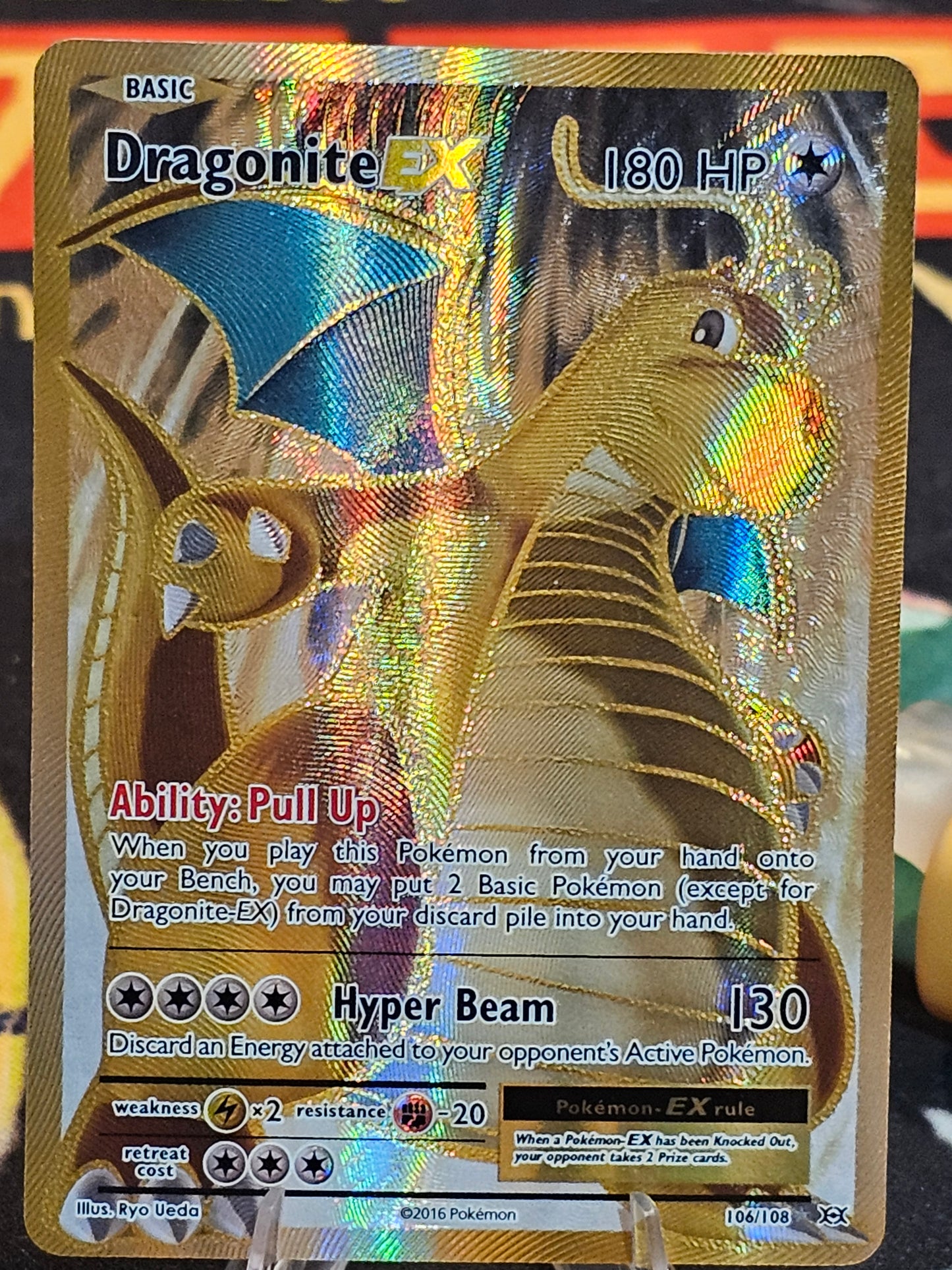 Dragonite EX 106/108 - 2016 Pokemon XY Evolutions - Full Art Ultra Rare Holo