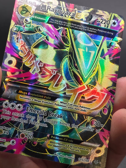 M Rayquaza EX Holo Ultra Rare TCG Card Roaring Skies 105/108 VLP