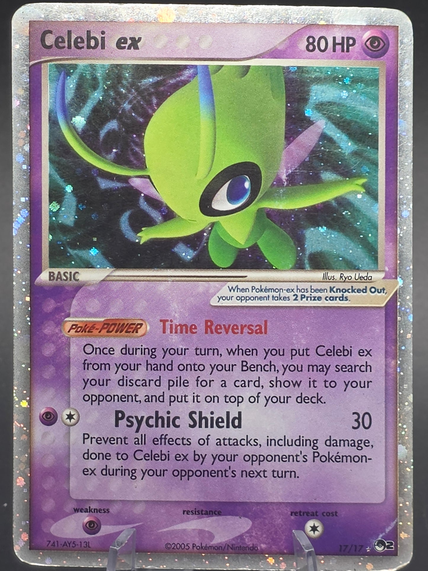Celebi EX POP Series 2 17/17 Holo Foil Ultra Rare Pokemon mphp