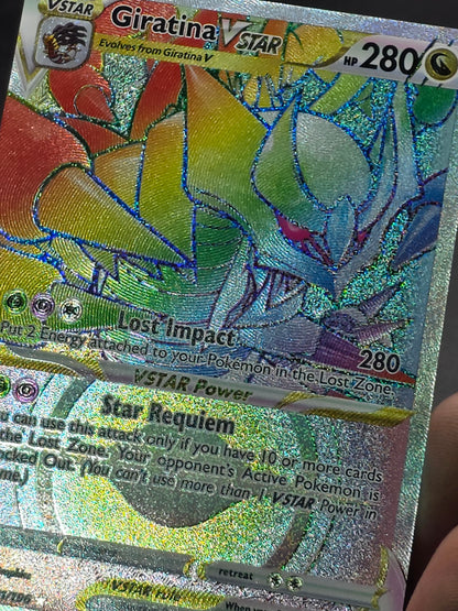 Giratina VSTAR 201/196 Secret Rare Rainbow 2022 Pokemon TCG “Lost Origin”
