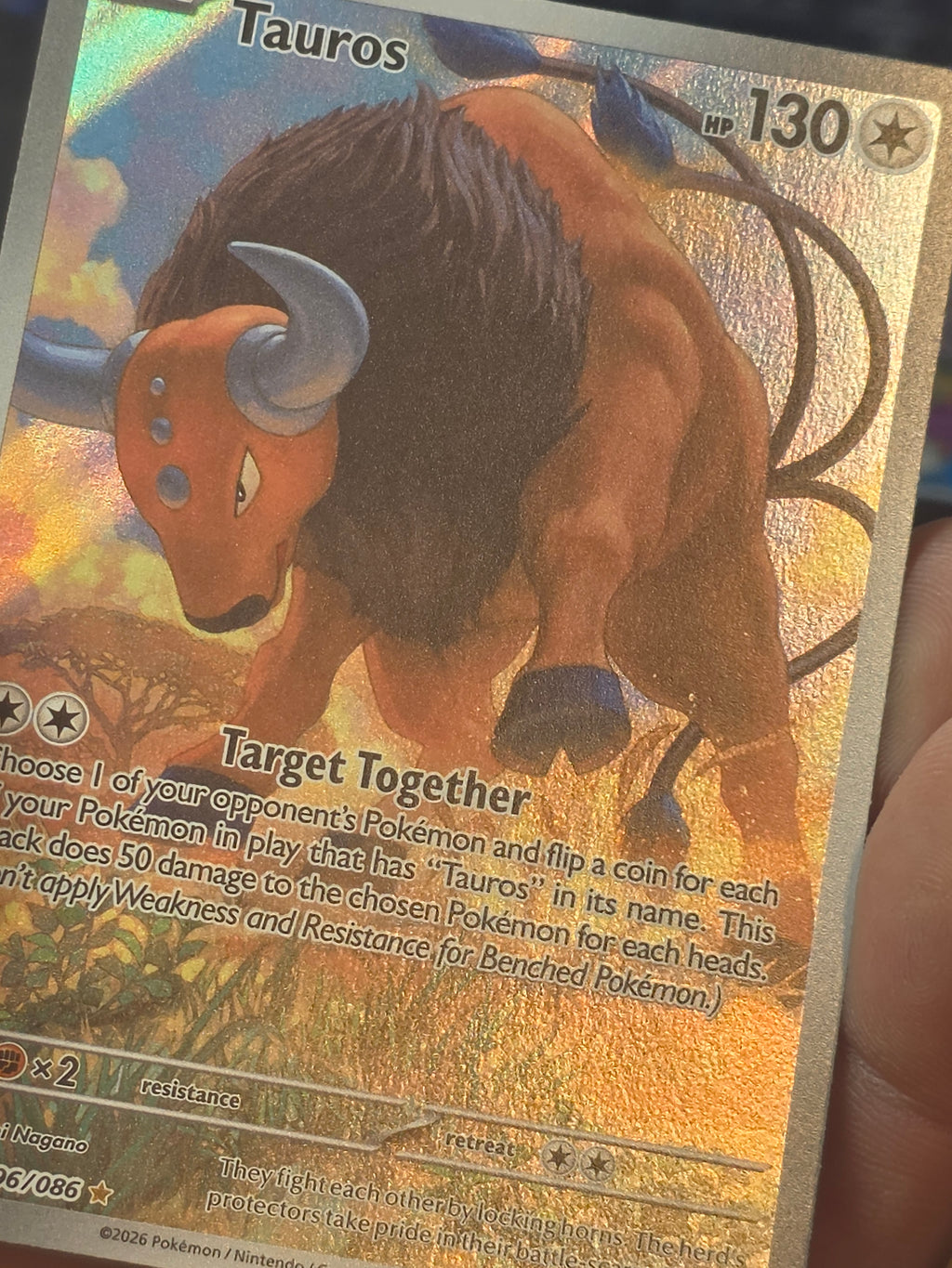 Tauros 096/086 Illustration Rare Chaos Rising Pokémon