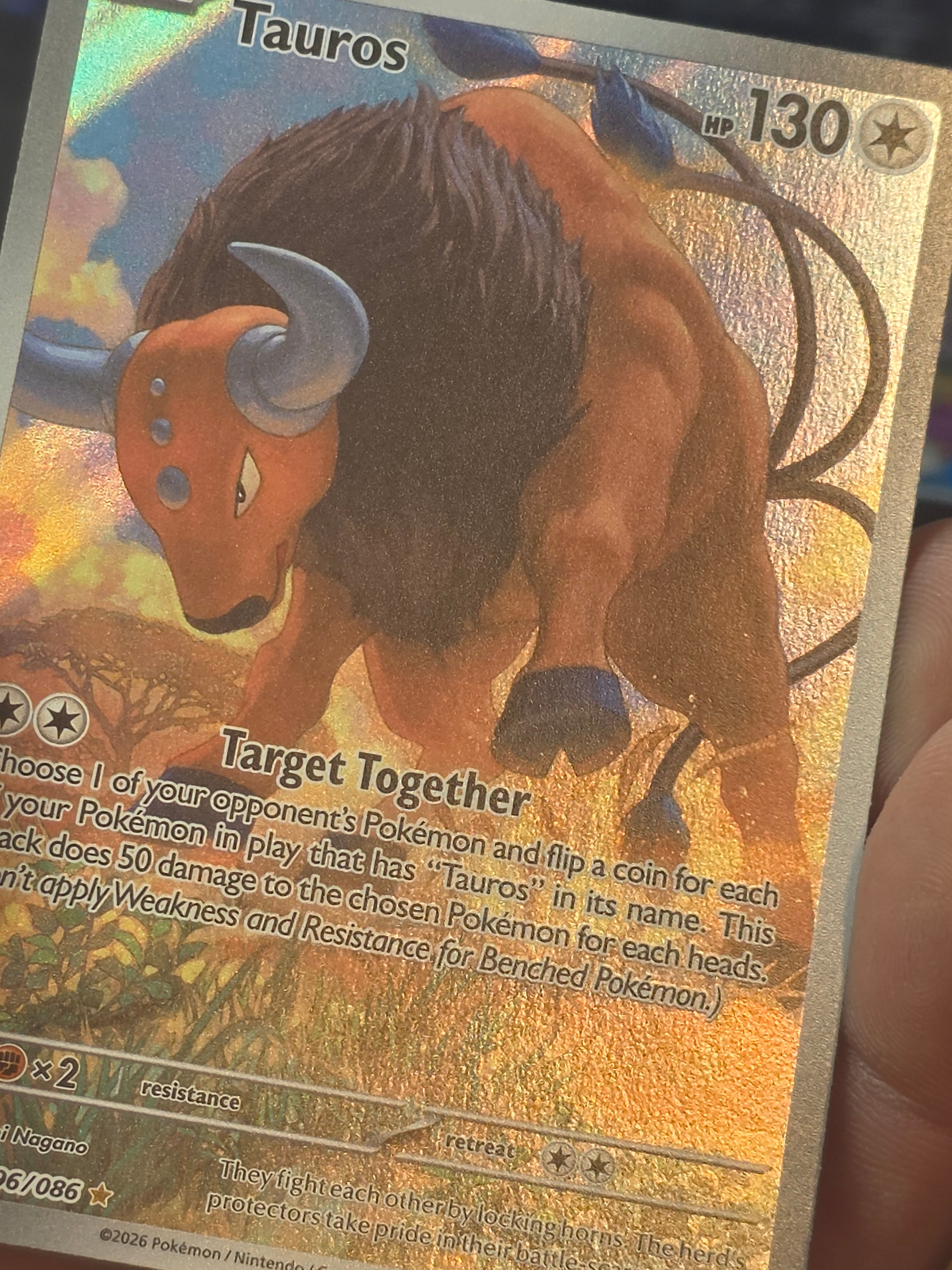 Tauros 096/086 Illustration Rare Chaos Rising Pokémon