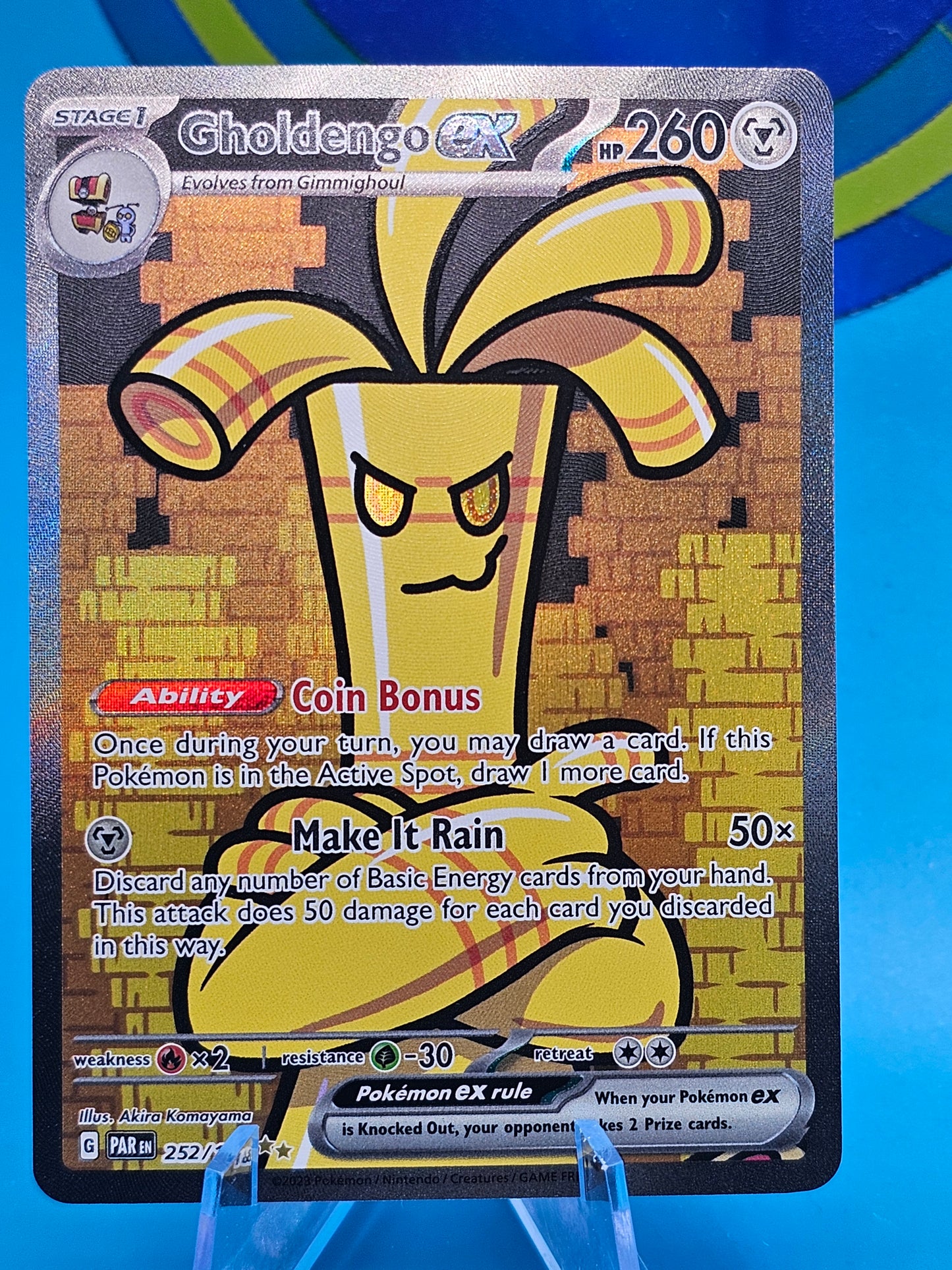 2023 Pokémon TCG Paradox Rift Gholdengo ex #252/182 NM 252/182