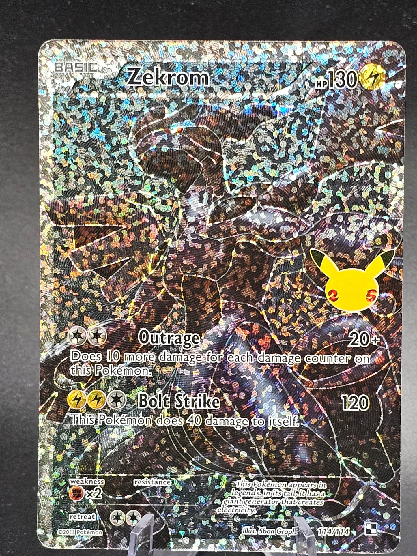 Zekrom Full Art Celebrations #114/114 Ultra Rare Pokemon Card T4-73 114/114