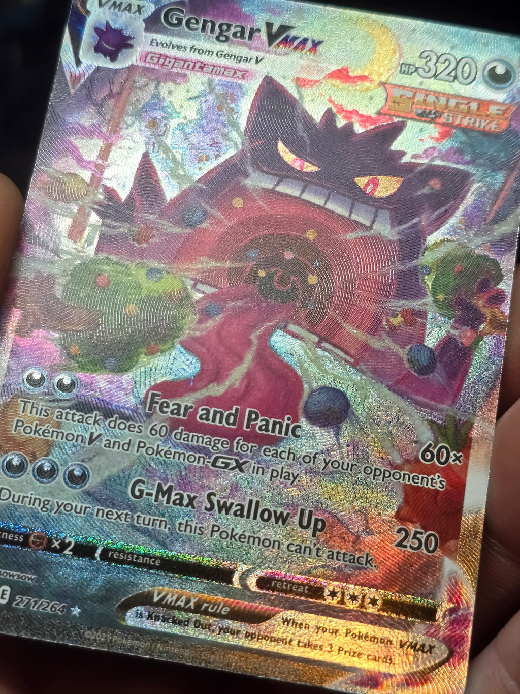 Gengar VMAX 271/264 Alt Art Secret Rare Fusion Strike mp