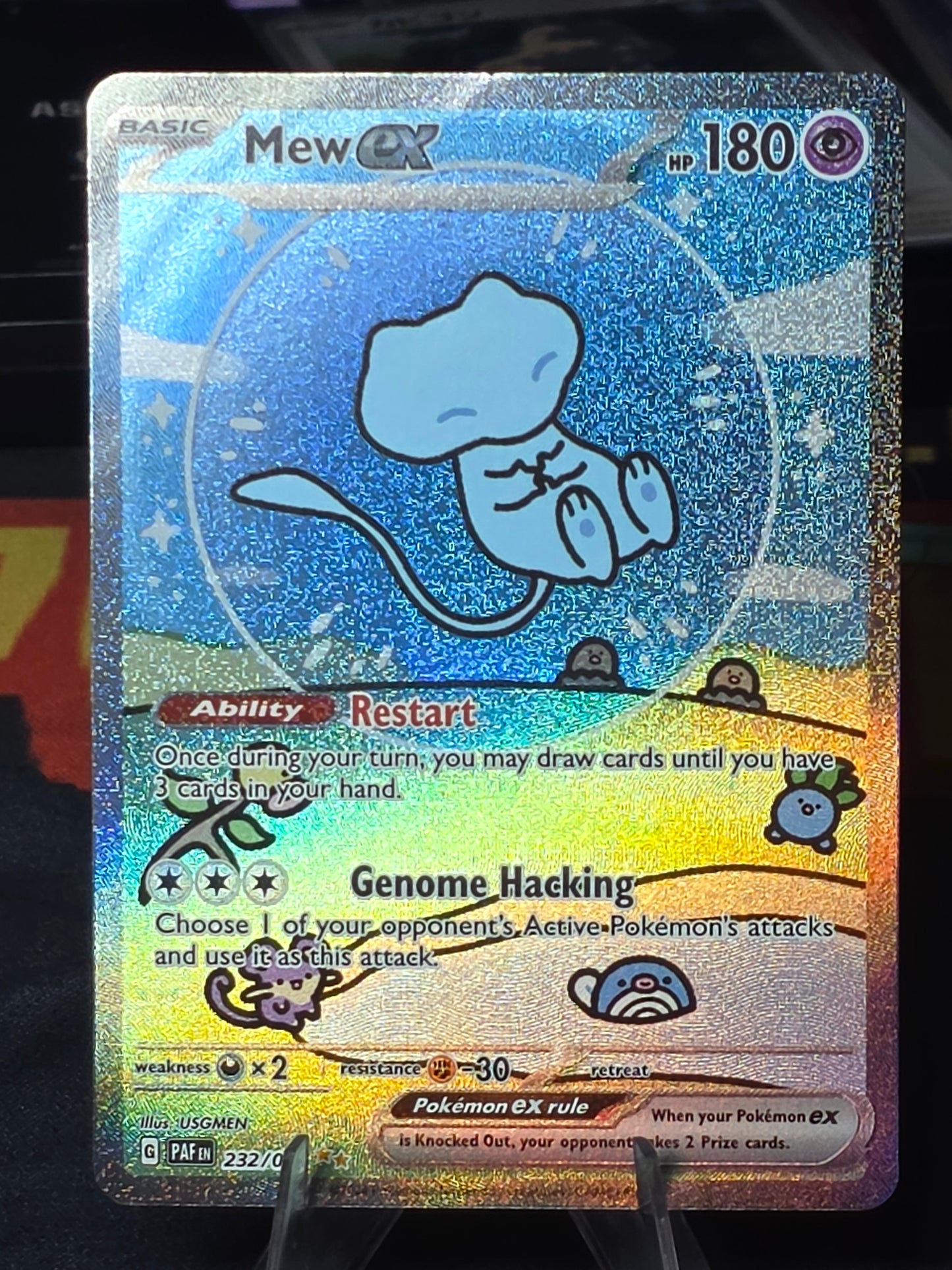 MEW 232 (BUBBLE MEW) PALDEAN FATES SIR NM Pokemon