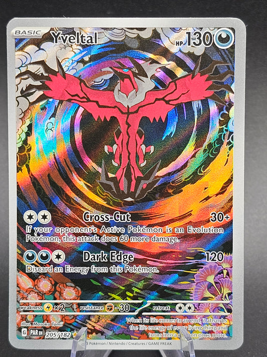 Pokémon TCG Yveltal Paradox Rift Holo Card 205/182 Illustration Rare 205/182